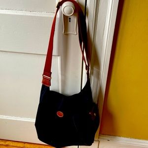 Longchamp Le Pliage Large Hobo with Side Pocket in Black